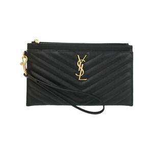 Saint Laurent Paris YSL Logo Bill Pouch Clutch Bag